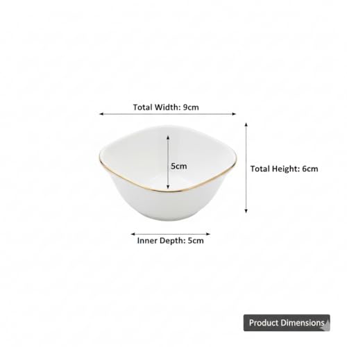 Danny Home Ceramic Serving Bowl Set FHKW47-6T+G 6 Pieces, Modern