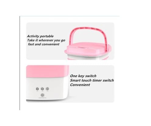 generic,Portable Folding Mini Washing Machine, Blue and Pink, Compact Travel Washer with Simple Controls