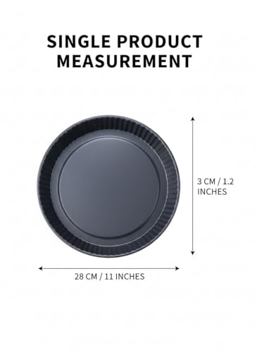 Generic Professional Round Cake Pan, Bronze Nonstick Bakeware with Ribbed Design, 28 cm Diameter, Carbon Steel Baking Tin for Layer Cakes, 30761