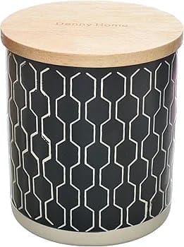 Generic, 3-Piece Spice Set with Wooden Lids and Ceramic Accents in Vibrant, 48255