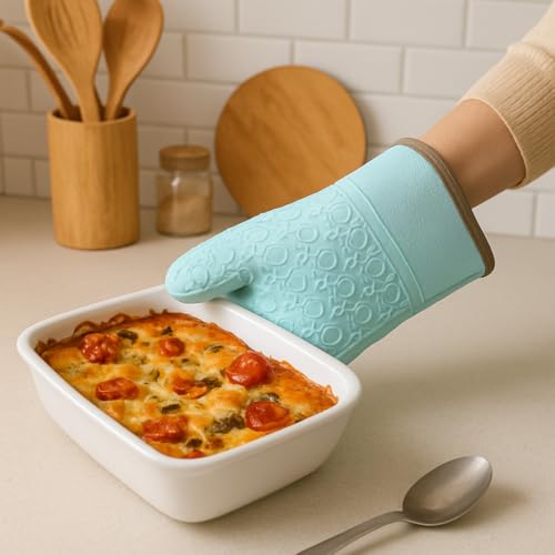 Danny Home Silicone Oven Mitt DH2765-BLUE Modern Kitchen Safety