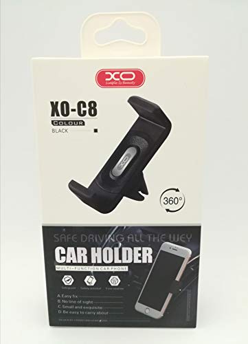 XO C8 Universal Car Phone Holder for iPhone Samsung HTC Black Berry - Black