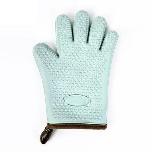 Generic, Silicone Heat Resistant Cooking Gloves with Cotton Lining, Waterproof High Temperature Oven Mitts for Baking, 48367