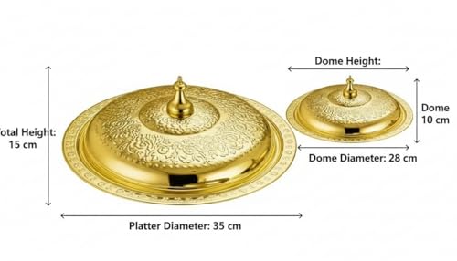 Home Care DD-826 34cm Gold Tandoori Pot Luxe Kitchen Cooking Essential, Pack of 1 - Gold