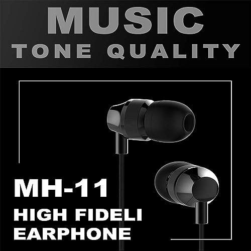 Moxom mx-ep21 wired on ear earphone with microphone - black