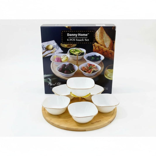 Danny Home Ceramic Serving Bowl Set FHKW47-6T+G 6 Pieces, Modern