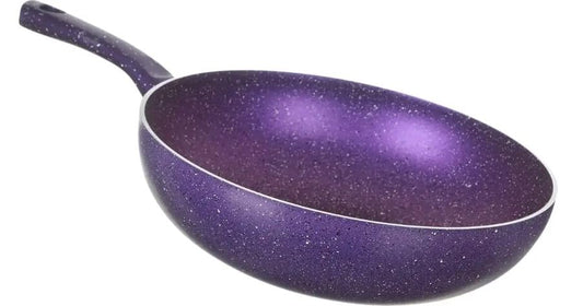 Generic Granite Deep Fryer with Non-Stick Coating, Purple with Speckled Finish, 30cm, 30154