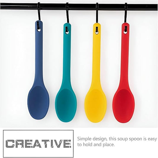 Silicone Cooking Spoon for Kitchen Use, Including Rice Spoon and Soup Ladle, Perfect for Restaurants and Home Cooking, Non-Stick Design to Prevent Food Stick, Heat Resistant and Anti-Scald